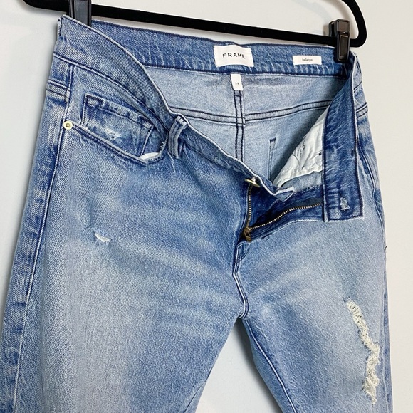 Frame Le Garcon Mid Rise Beldon Rips Distressed Jeans - Picture 10 of 15